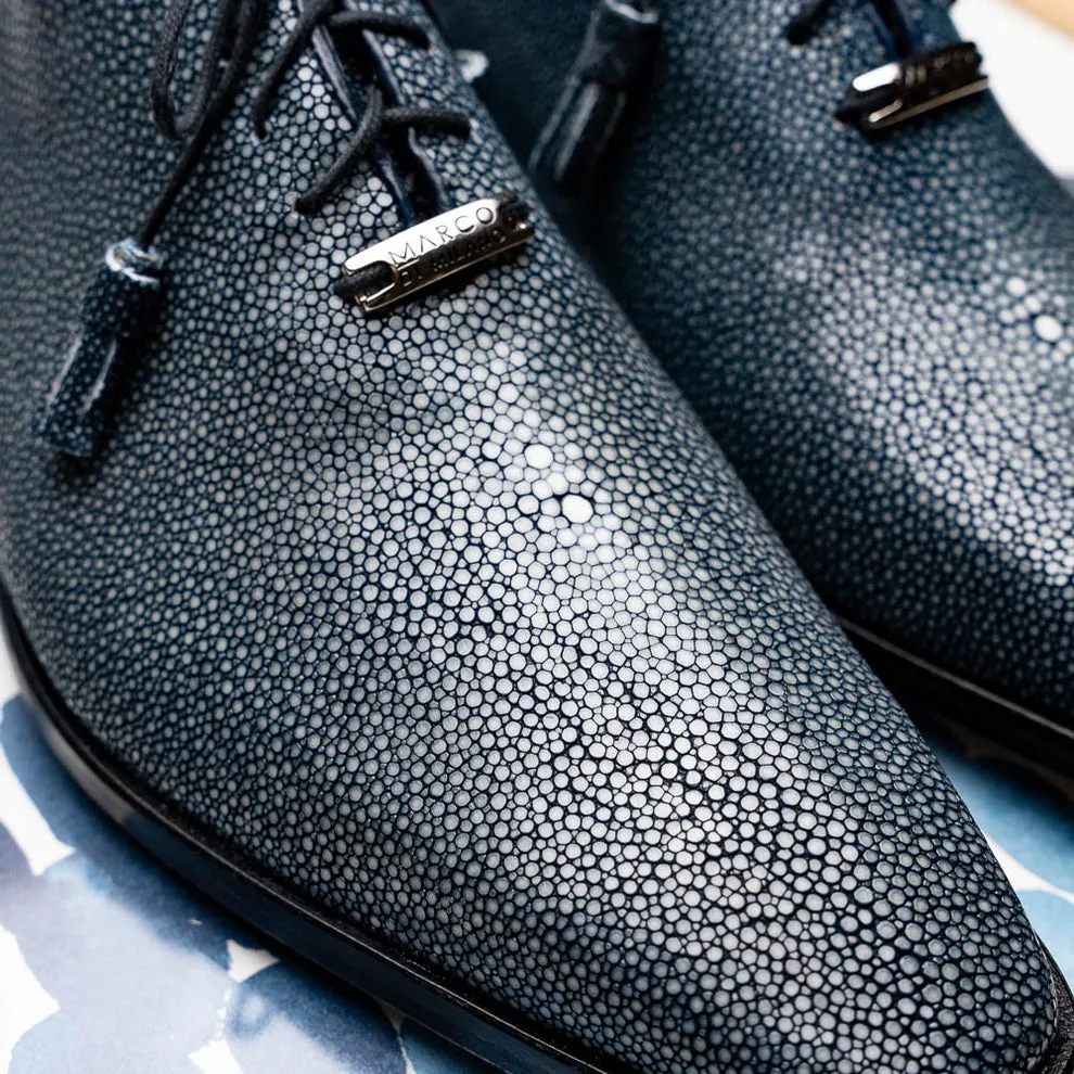Marco Di Milano Criss Navy Stingray Oxford Dress Shoes