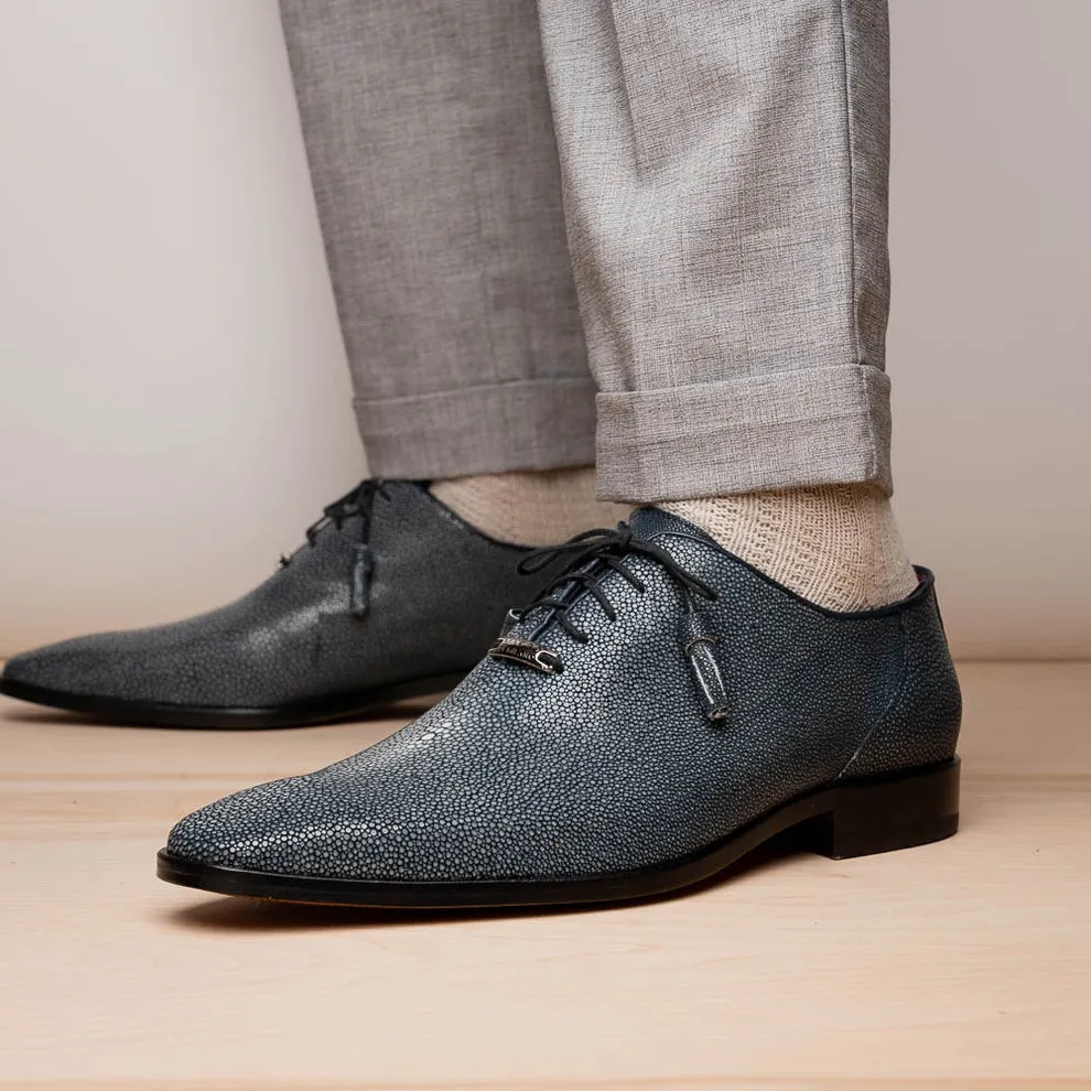 Marco Di Milano Criss Navy Stingray Oxford Dress Shoes