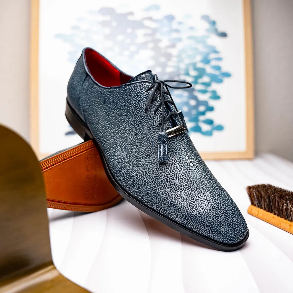 Marco Di Milano Criss Navy Stingray Oxford Dress Shoes