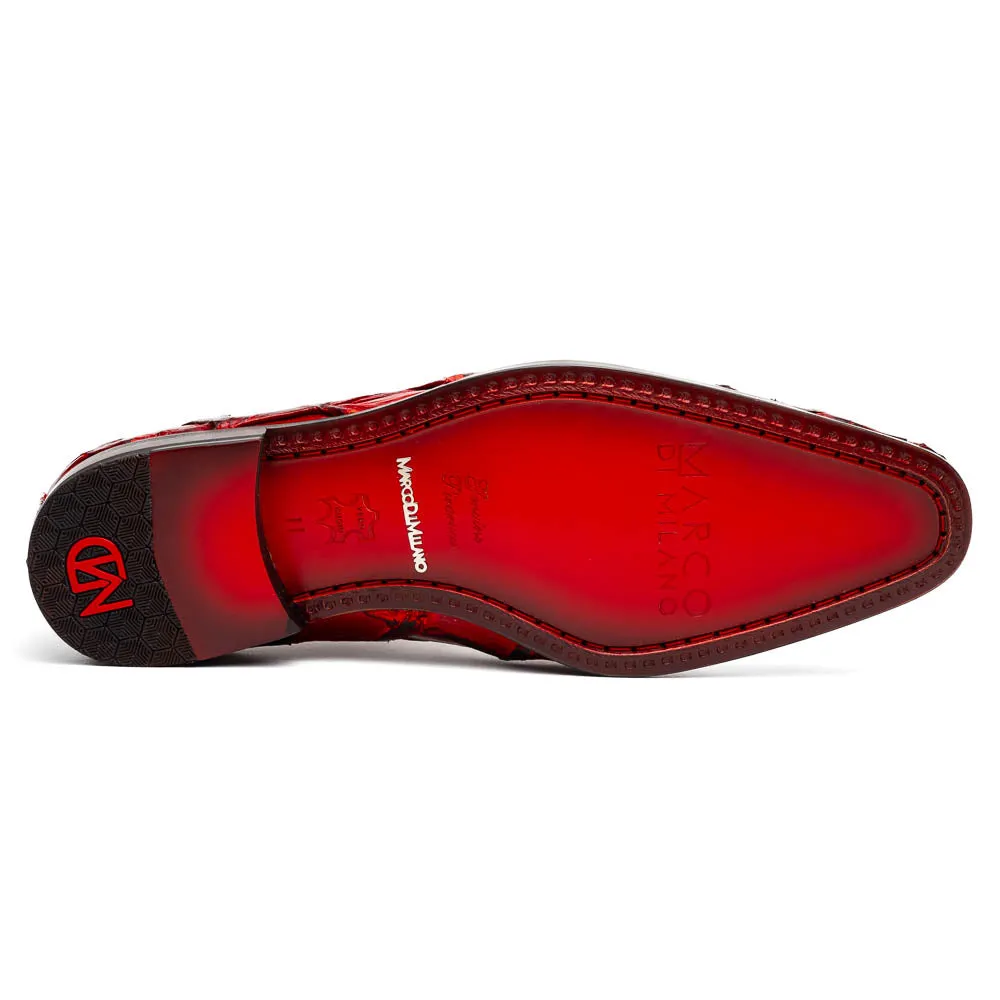Marco Di Milano Olivieri Red Pirarucu Oxford Dress Shoes