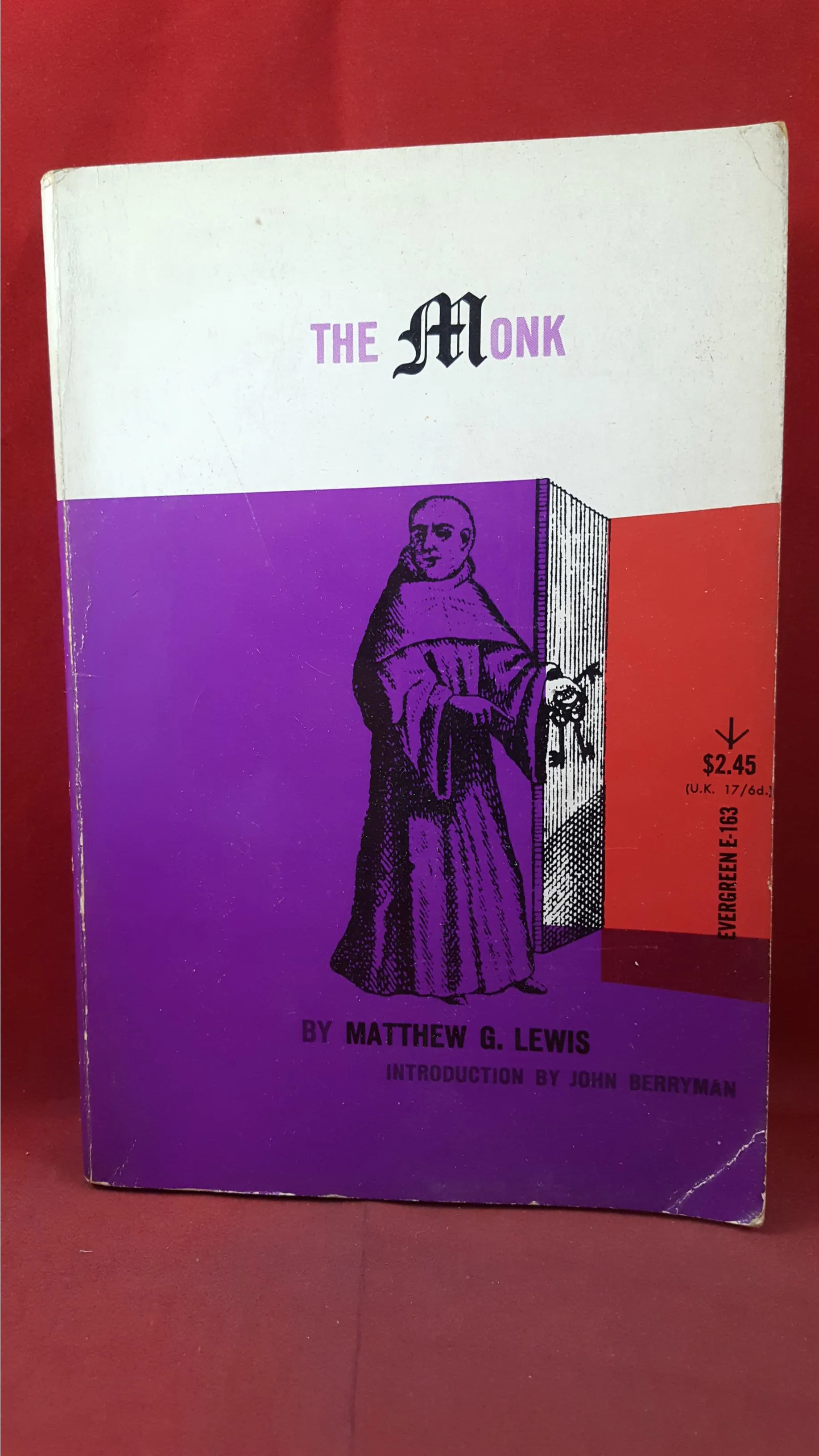 Matthew G Lewis - The Monk, Grove Press Evergreen Edition, 1959