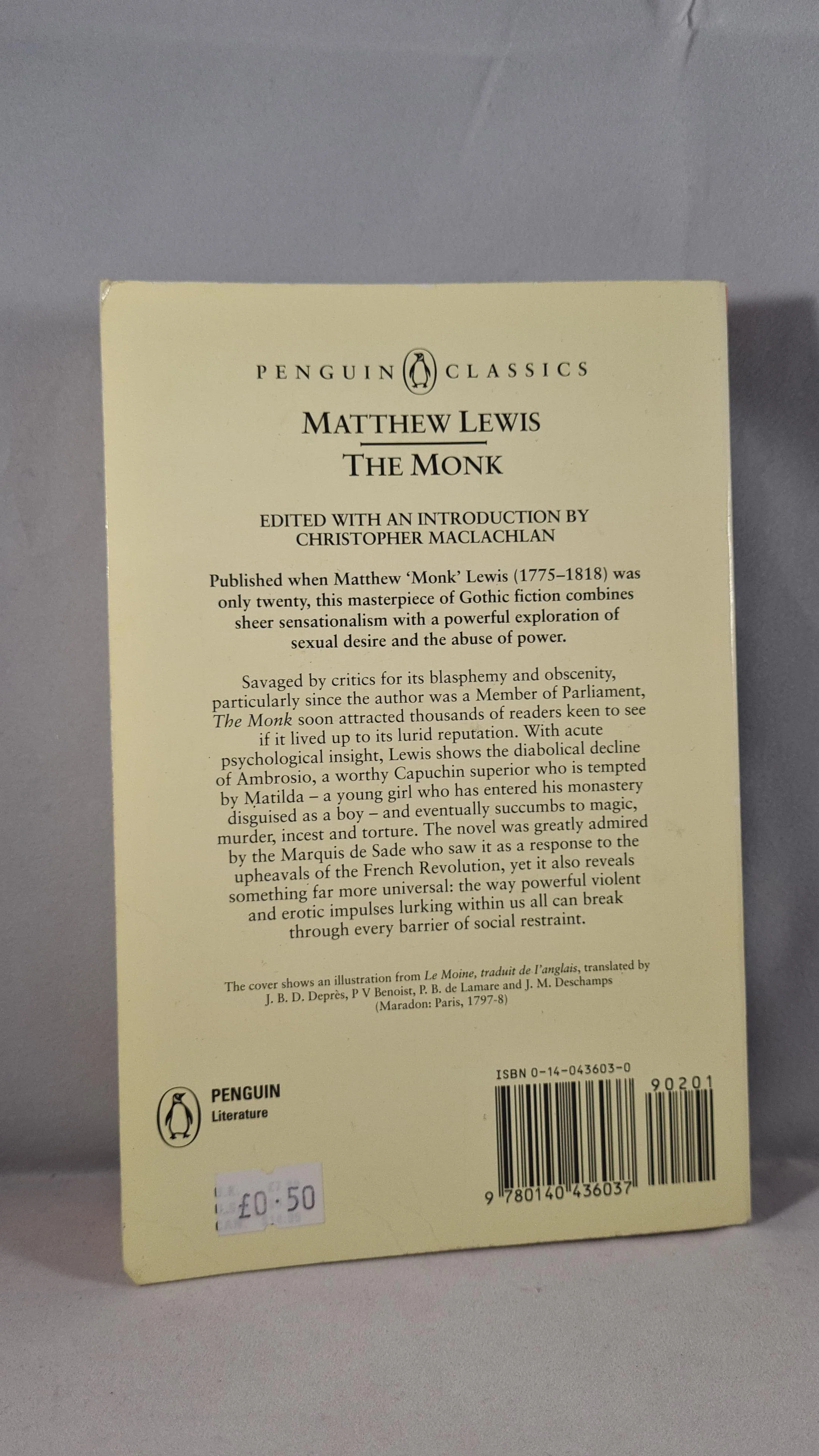 Matthew Lewis - The Monk, Penguin Classics, 1998, Paperbacks