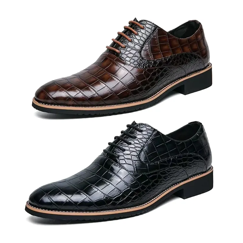 Men Dress Shoes Thick Soled Shoes Anti Skid Oxford Shoes