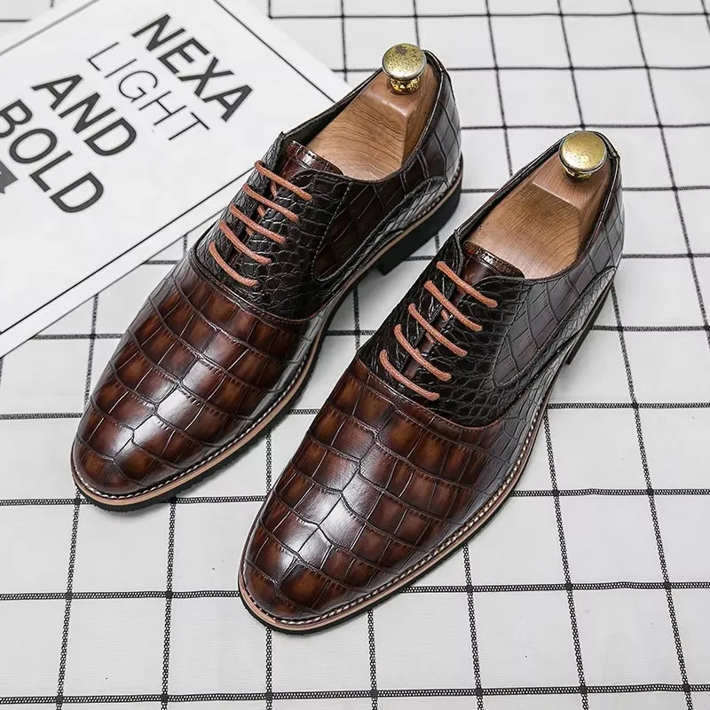 Men Dress Shoes Thick Soled Shoes Anti Skid Oxford Shoes