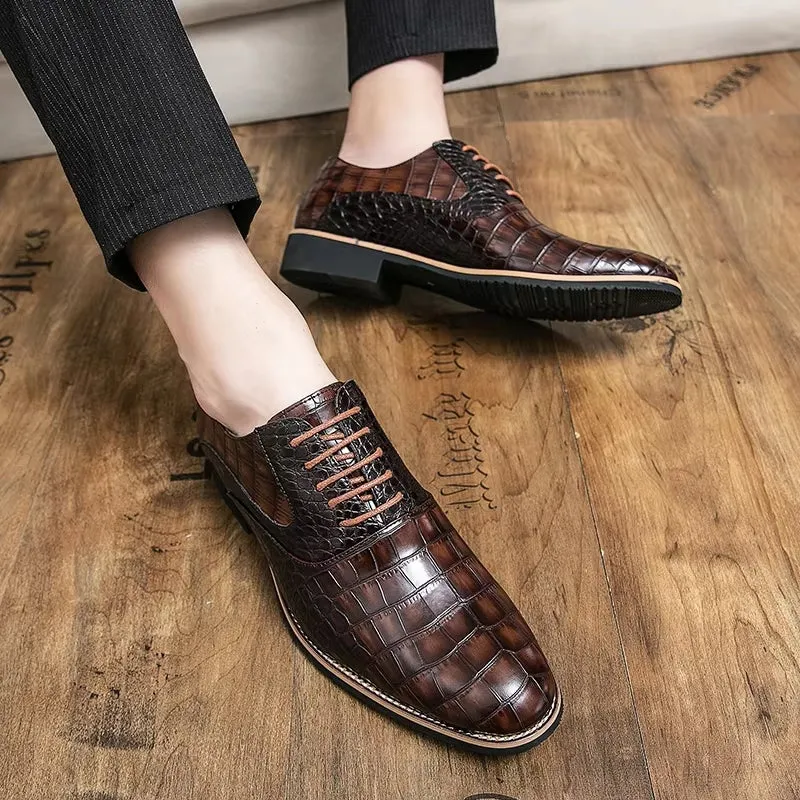 Men Dress Shoes Thick Soled Shoes Anti Skid Oxford Shoes