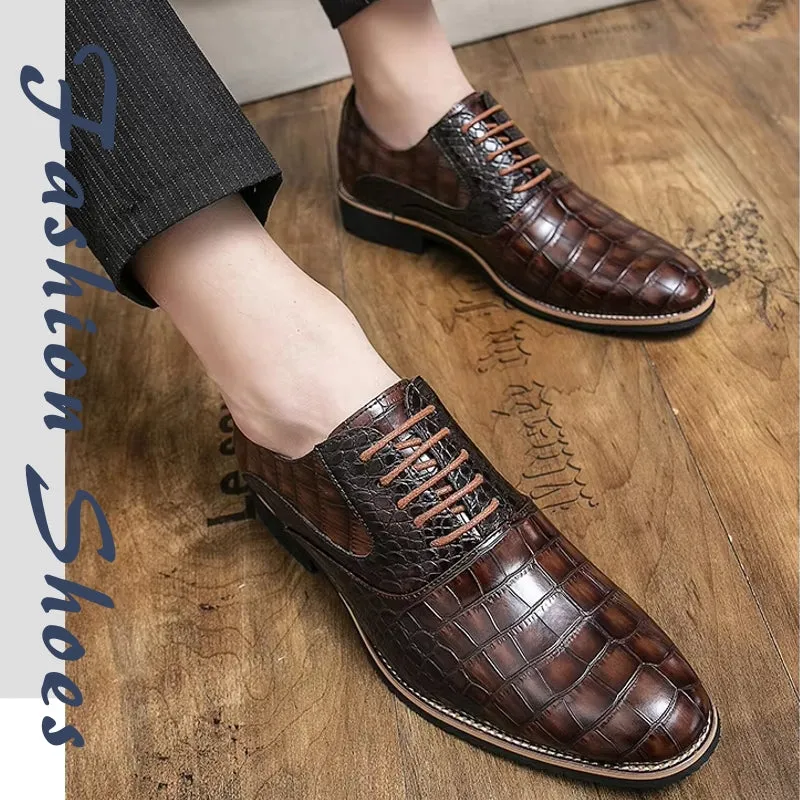 Men Dress Shoes Thick Soled Shoes Anti Skid Oxford Shoes