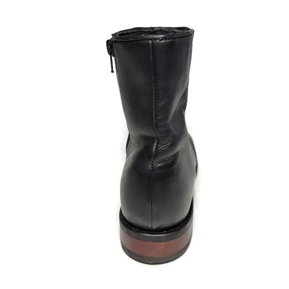 Men's Laredo Richmond Black Leather 7&quot; Side Zip BootsSize 8D