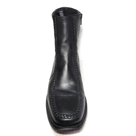 Men's Laredo Richmond Black Leather 7&quot; Side Zip BootsSize 8D