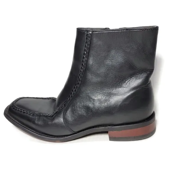 Men's Laredo Richmond Black Leather 7&quot; Side Zip BootsSize 8D