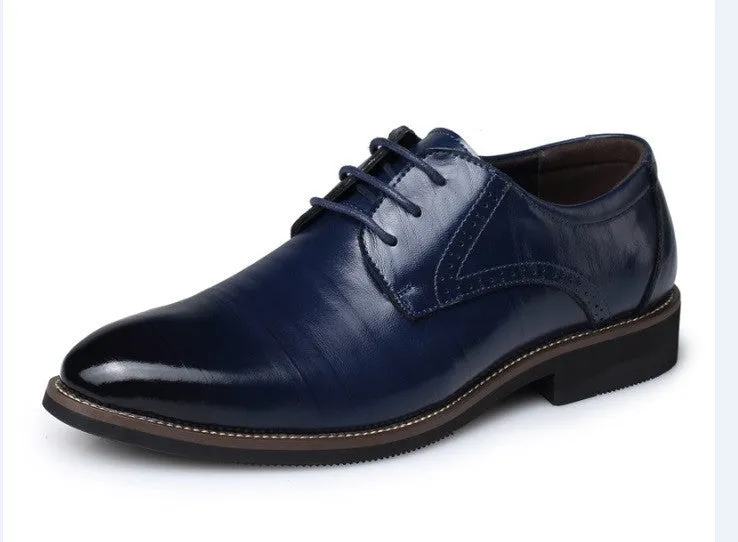 Men's Real Cowhide Leather Oxford Shoes Comfortable Insole Lacing Business Dress Shoes Man Wedding High Quality Shoes