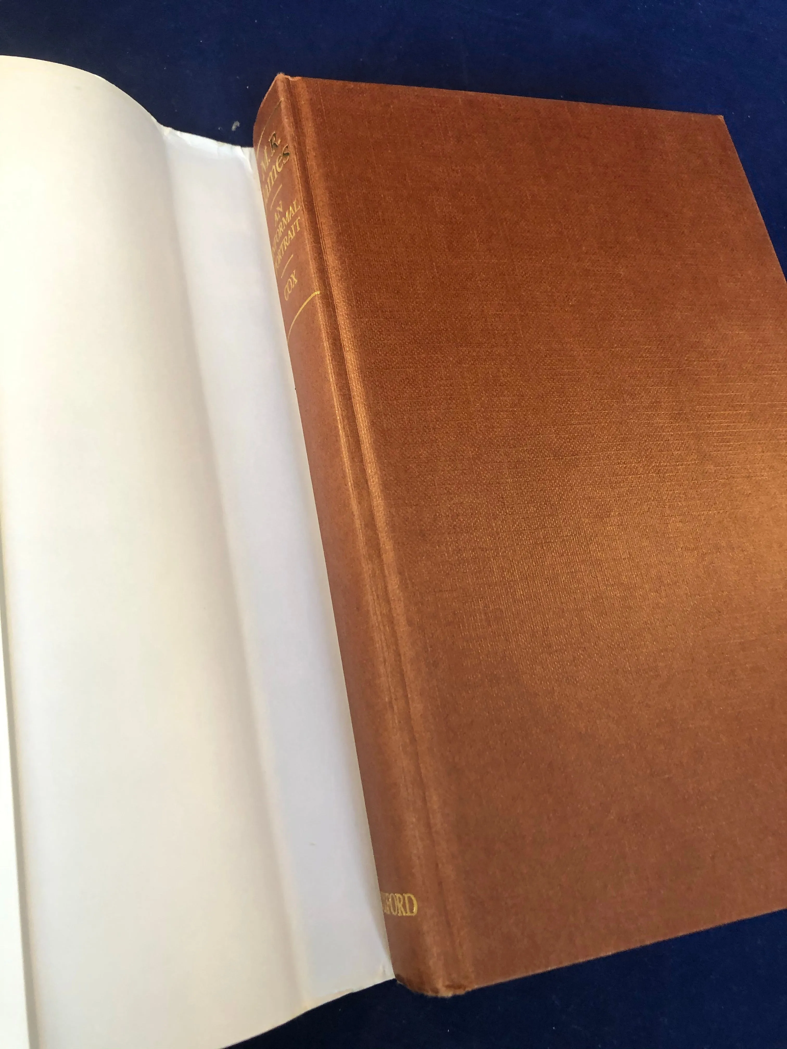 Michael Cox - M.R. James An Informal Portrait, Oxford, 1983, Inscribed, Signed