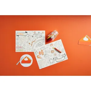 Mud Pie Thanksgiving Color-Me Placemat Set