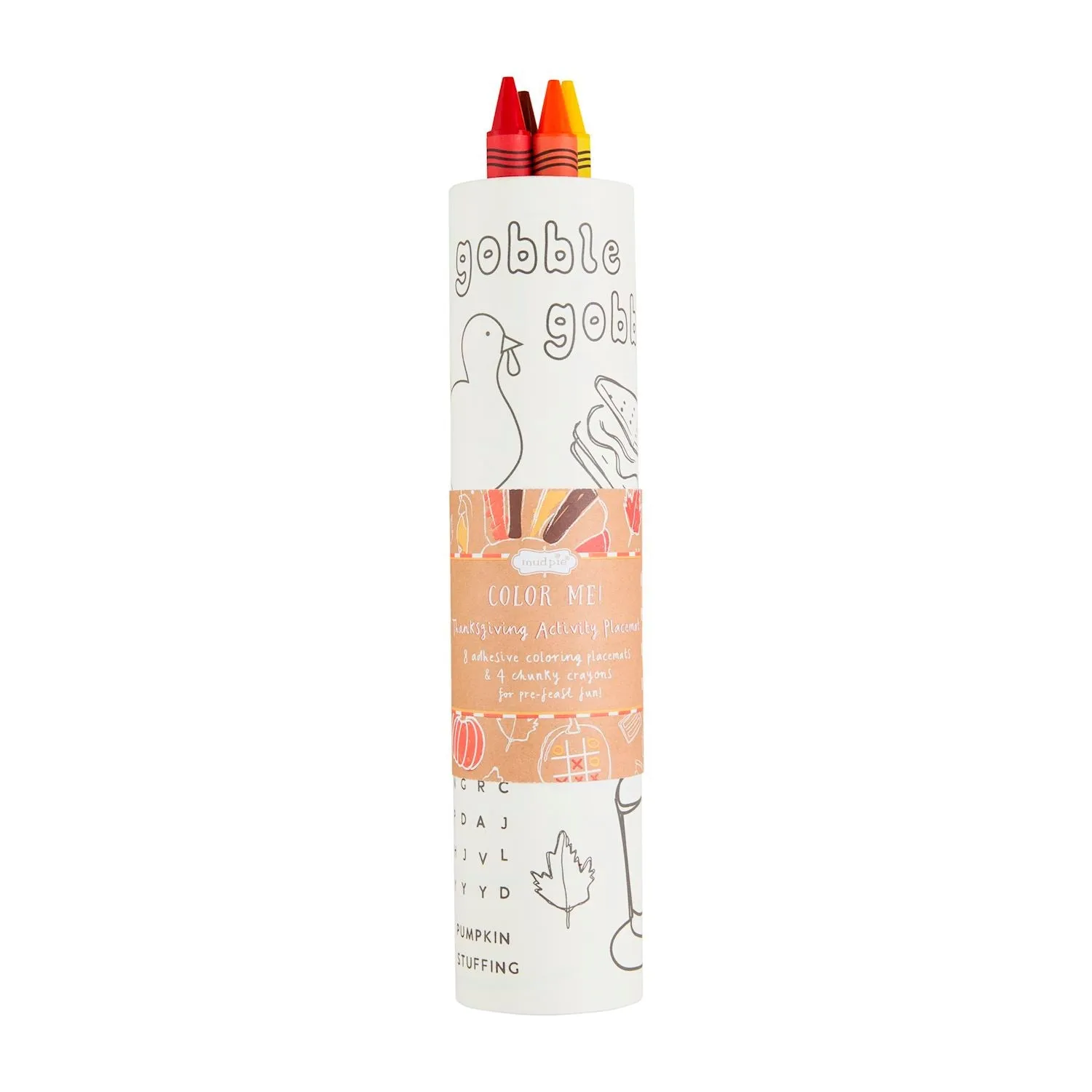 Mud Pie Thanksgiving Color-Me Placemat Set