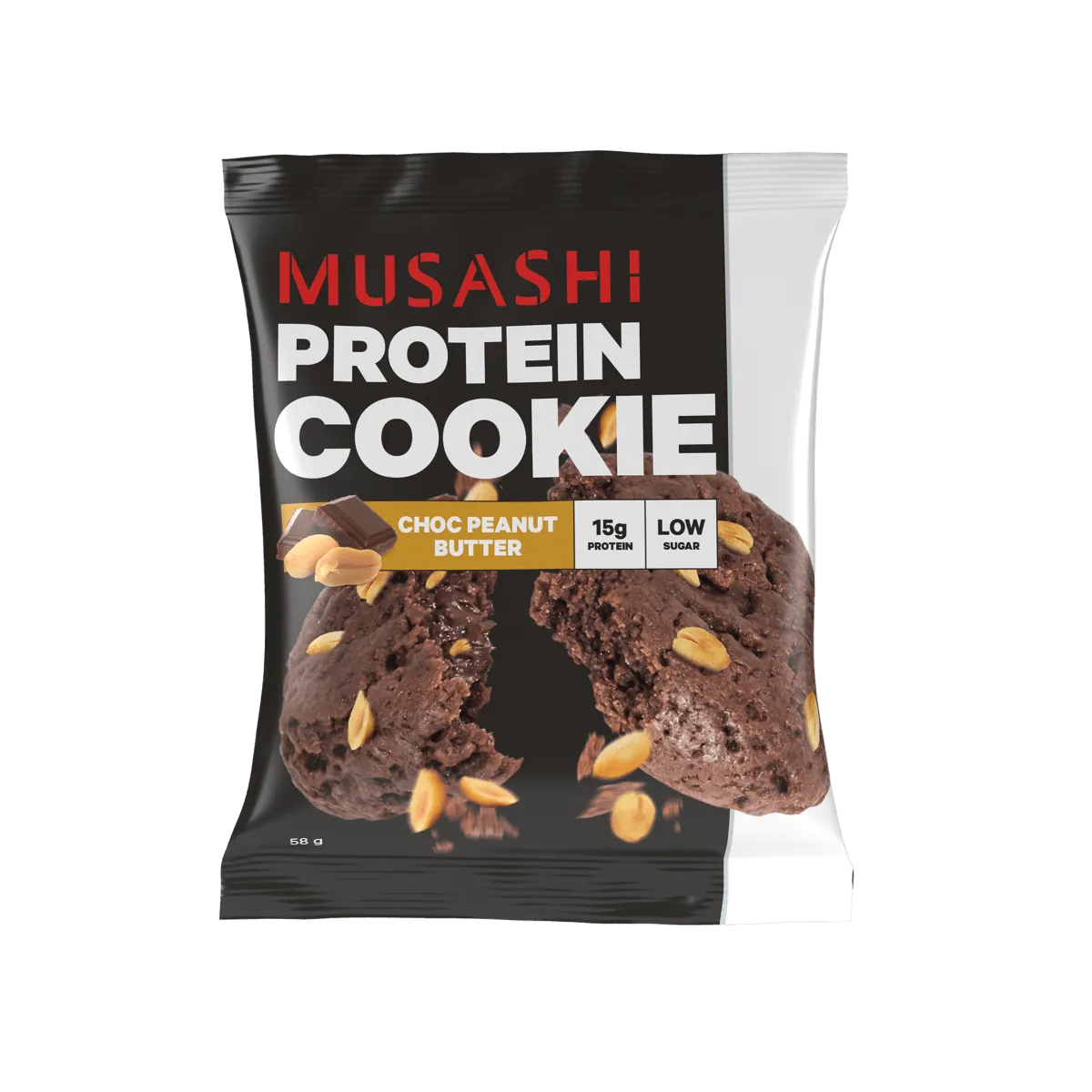 Musashi Protein Cookie Choc Peanut Butter 58g