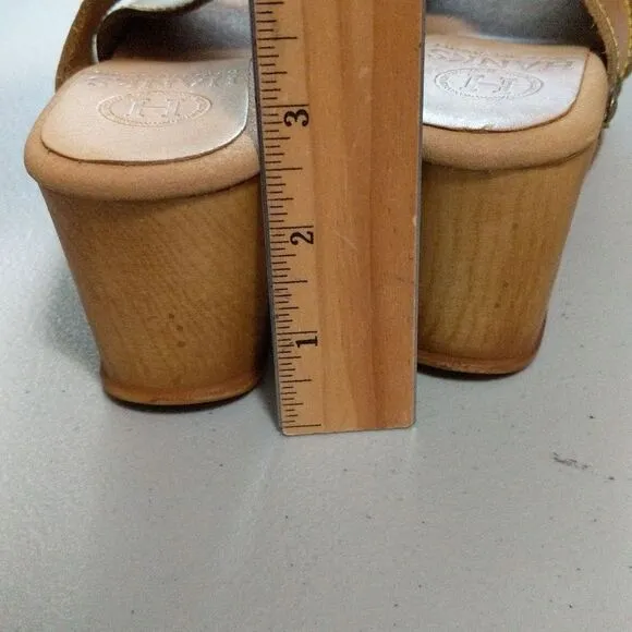 Nala leather mule wedge sandal by Hanks 36/6 US