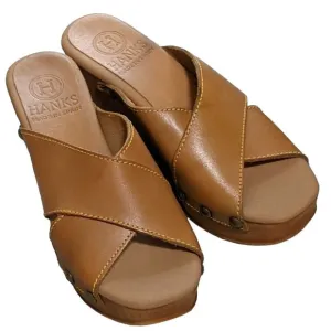Nala leather mule wedge sandal by Hanks 36/6 US