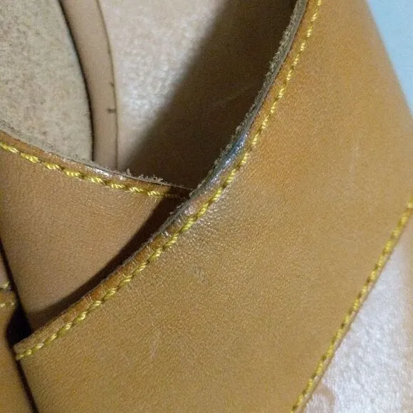 Nala leather mule wedge sandal by Hanks 36/6 US