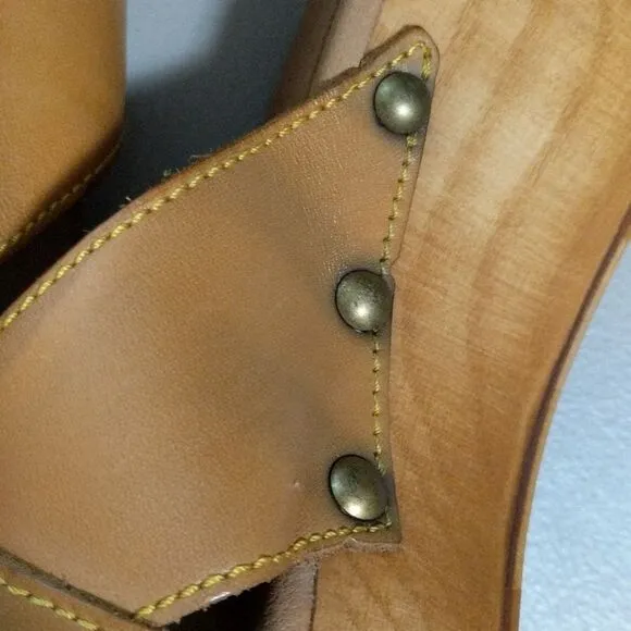 Nala leather mule wedge sandal by Hanks 36/6 US
