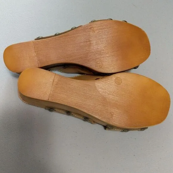 Nala leather mule wedge sandal by Hanks 36/6 US