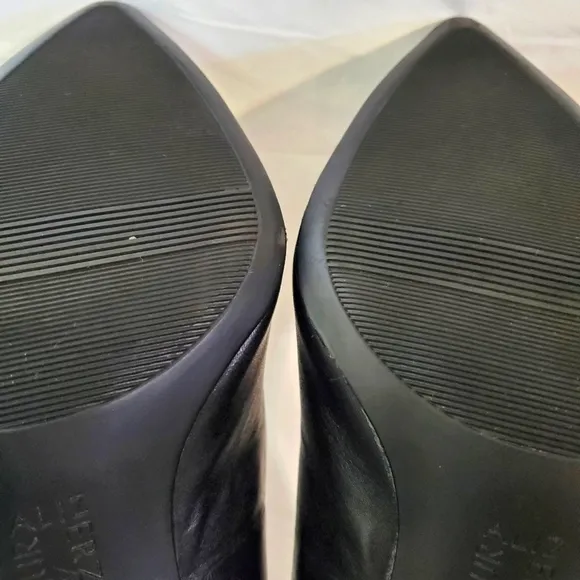 Naturalizer Anna Black Leather Heels Shoes Pointy Womens Size 11