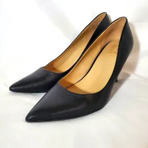 Naturalizer Anna Black Leather Heels Shoes Pointy Womens Size 11