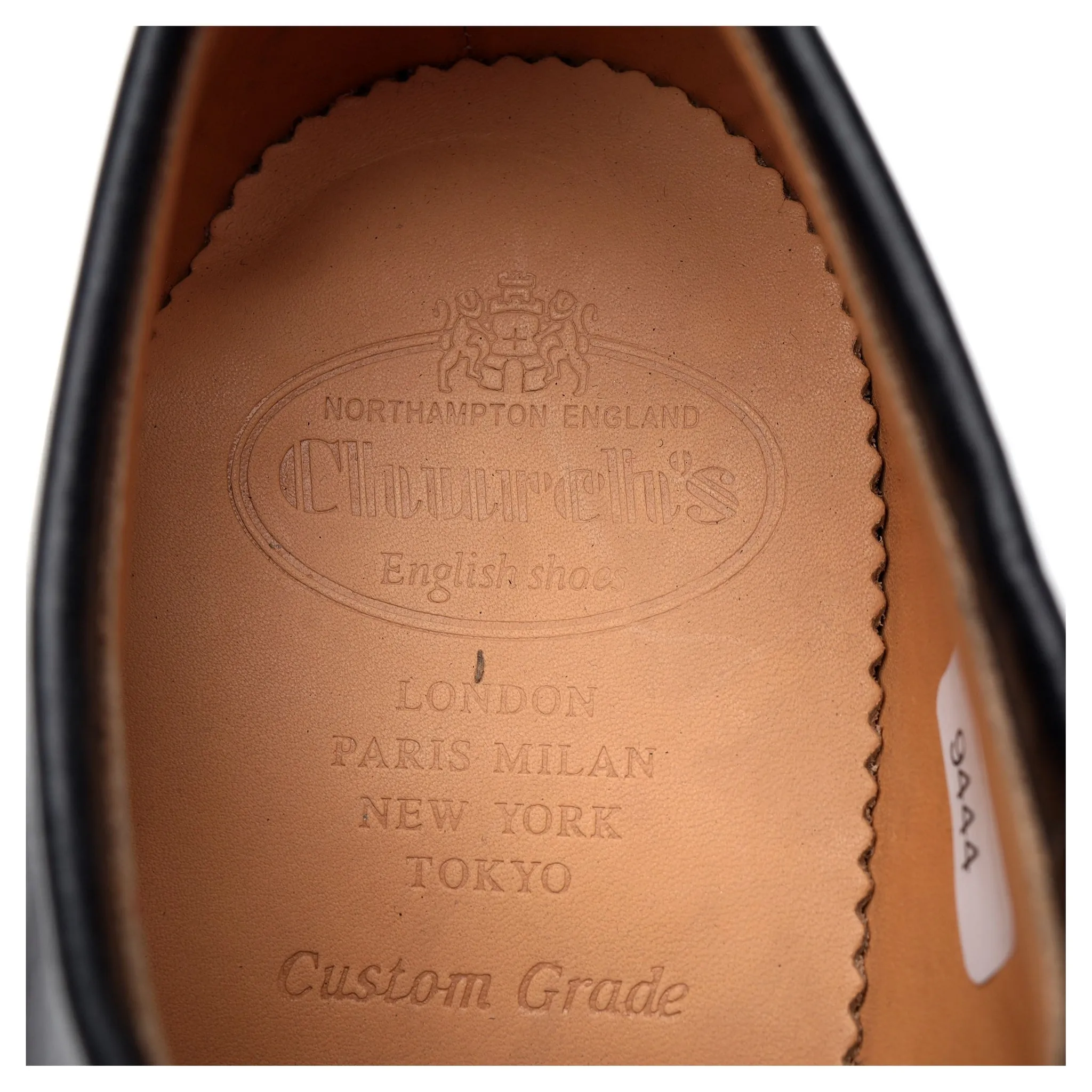 'Newbridge' Black Cordovan Leather Derby UK 8.5 F