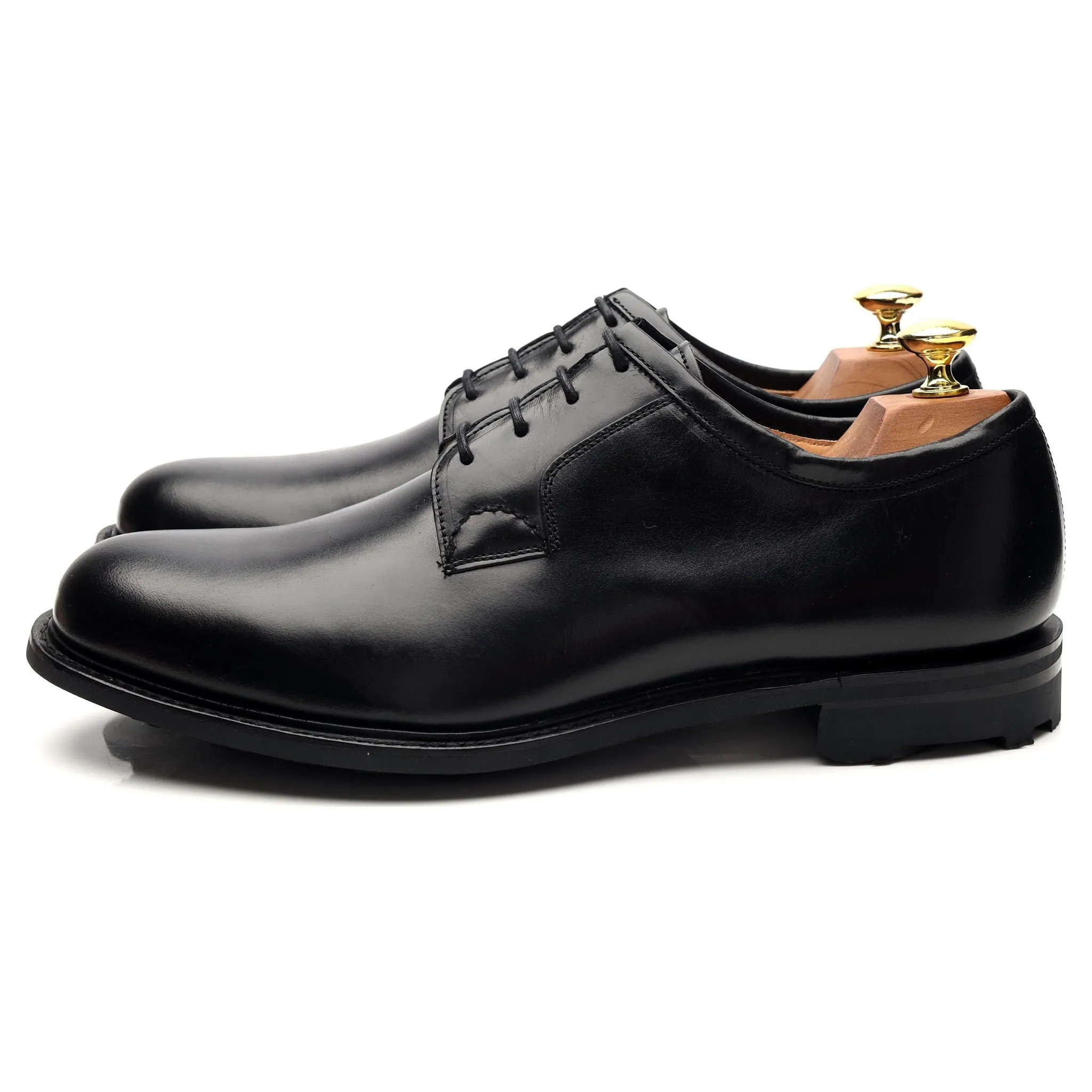 'Newbridge' Black Cordovan Leather Derby UK 8.5 F