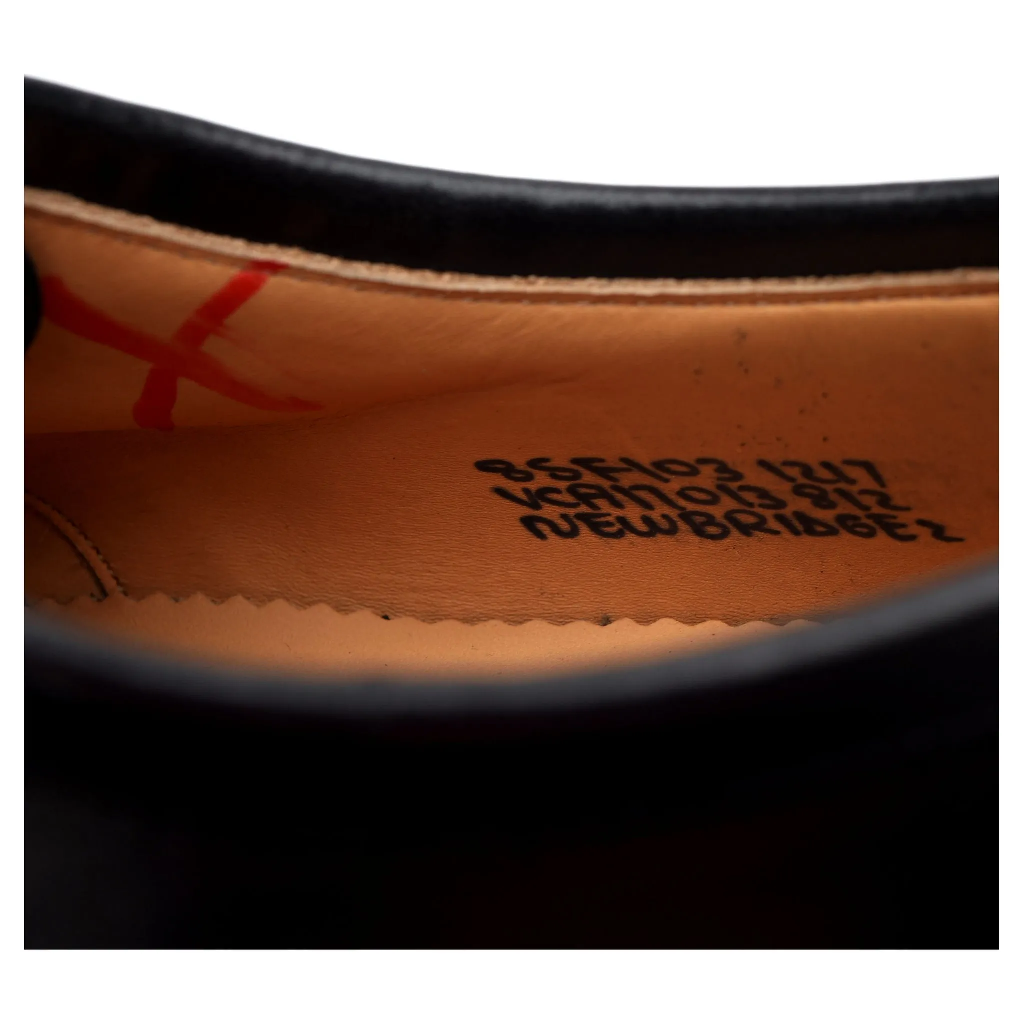 'Newbridge' Black Cordovan Leather Derby UK 8.5 F