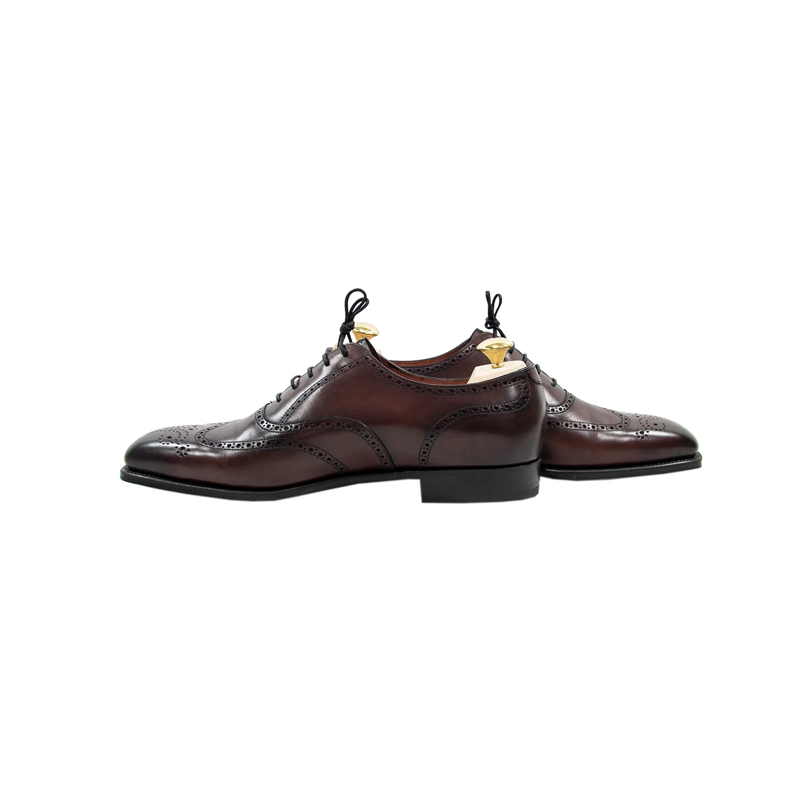 NIB $1315 Edward Green Inverness E888 Burgundy Antique Wingtip Shoes   Trees