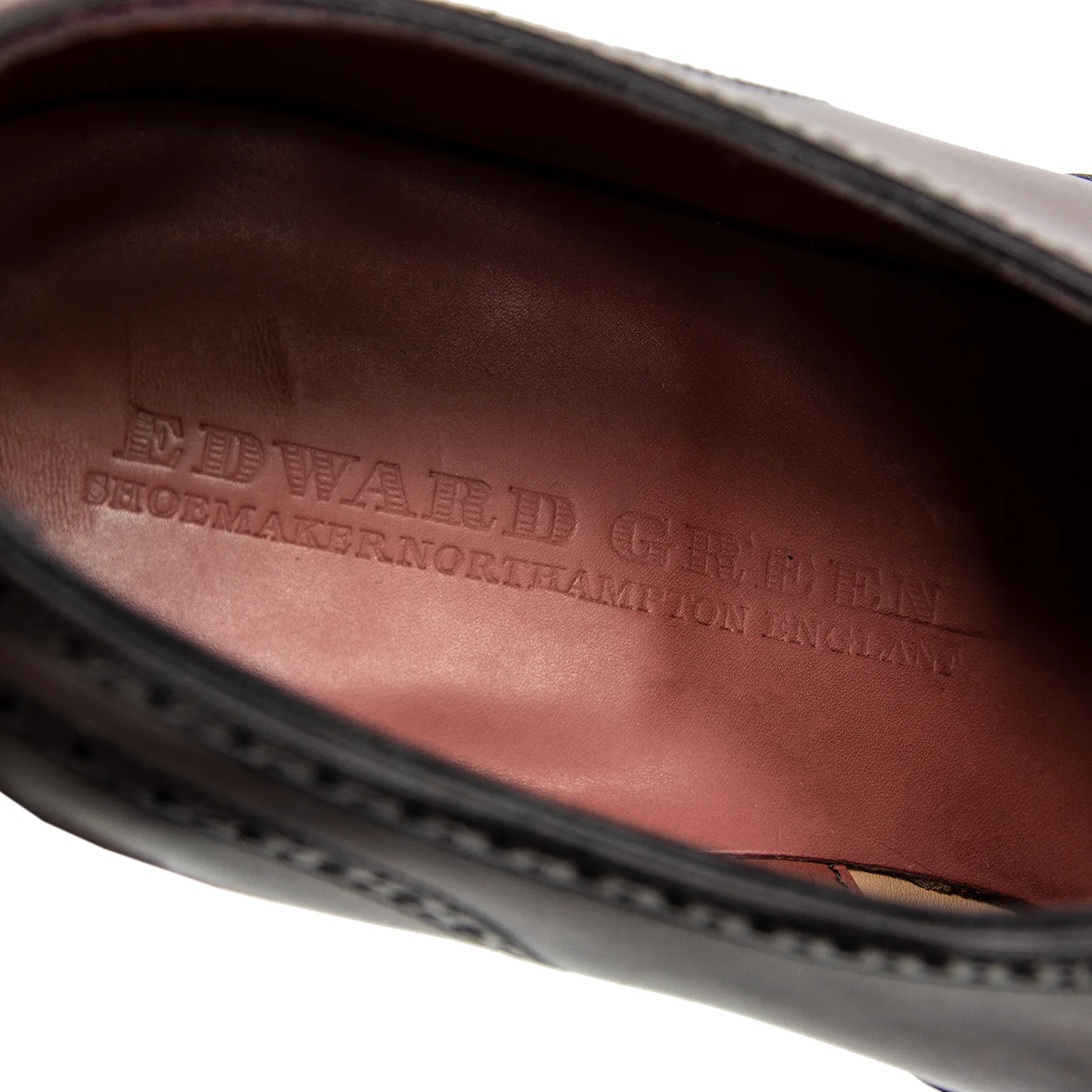 NIB $1315 Edward Green Inverness E888 Burgundy Antique Wingtip Shoes   Trees