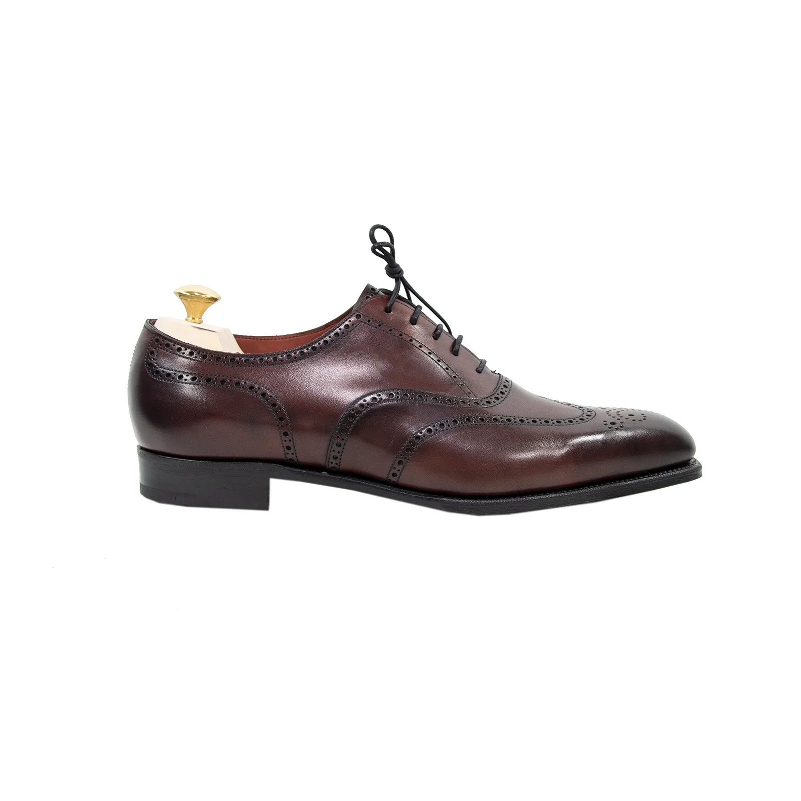 NIB $1315 Edward Green Inverness E888 Burgundy Antique Wingtip Shoes   Trees