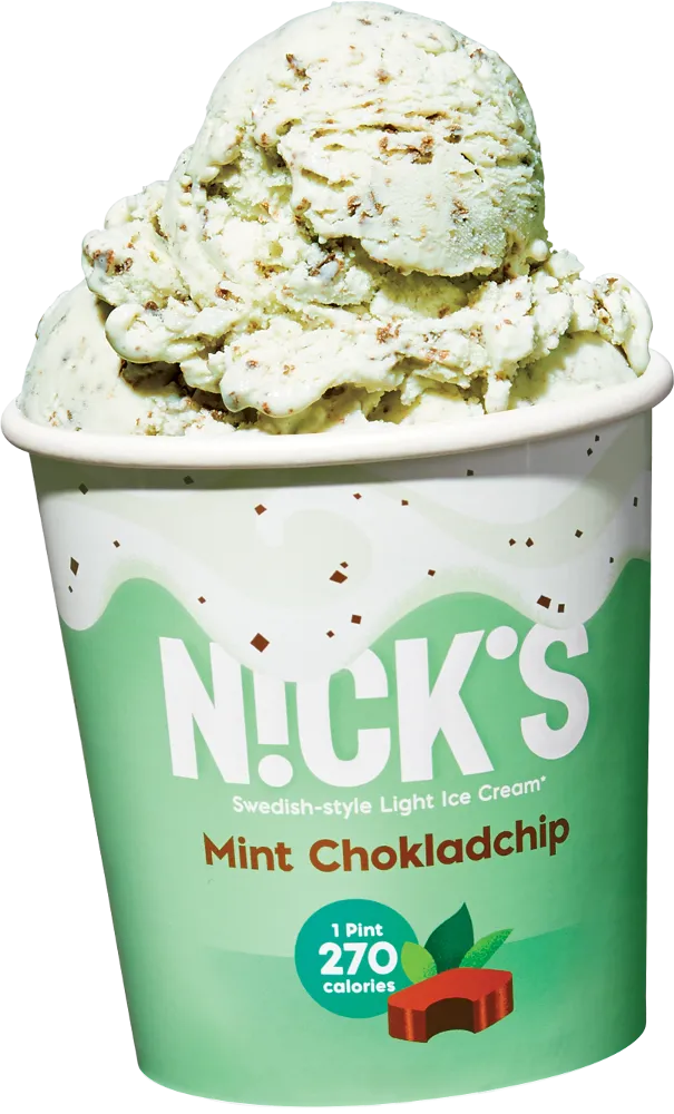 Nick's Swedish Style Light Ice Cream, Mint Chokladchip (8 Pints)