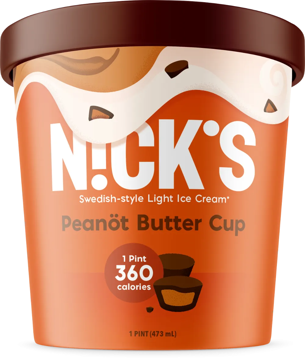 Nick's Swedish Style Light Ice Cream, Peanöt Butter Cup (8 Pints)