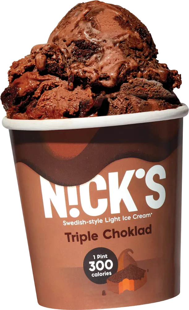 Nick's Swedish Style Light Ice Cream, Triple Choklad (8 Pints)