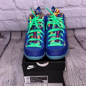 Nike Little Posite One ASW Shoes size 11 PS Deep Royal Blue Multicolor