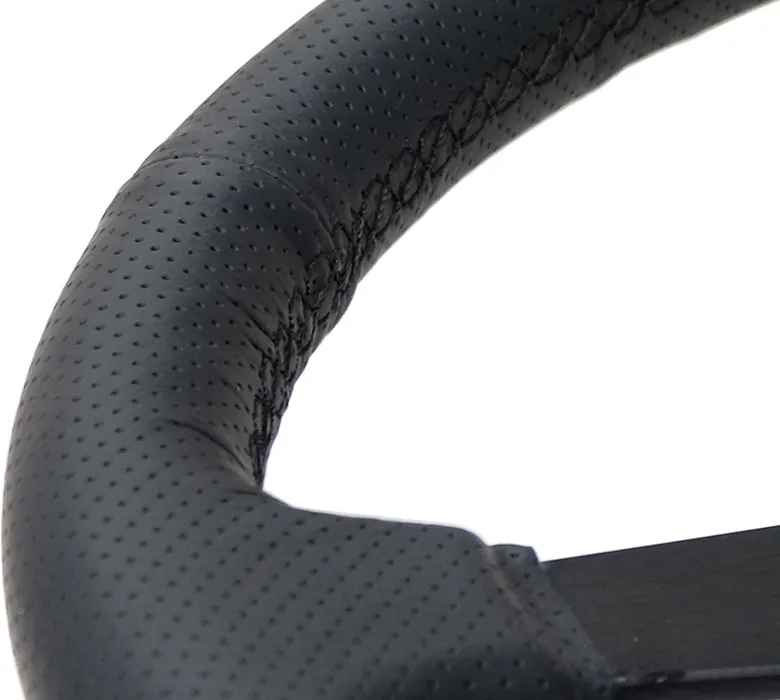 NRG RST-037MB-PR 350mm Black Perforated Leather Steering Wheel