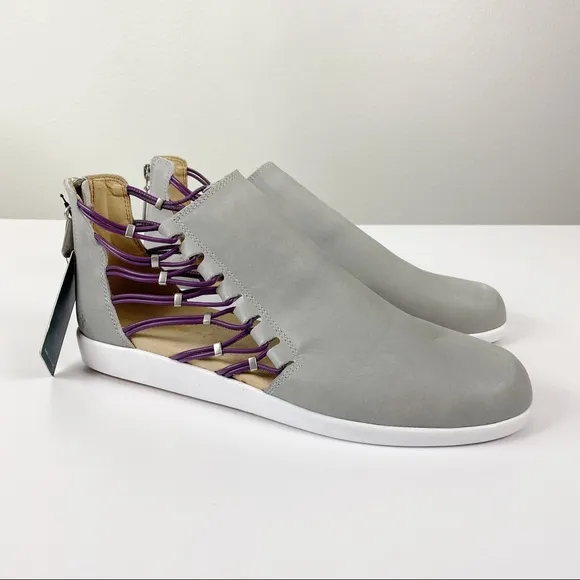 NWT Emu Australia Melina Dove Gray Leather Booties Size 41 US 10