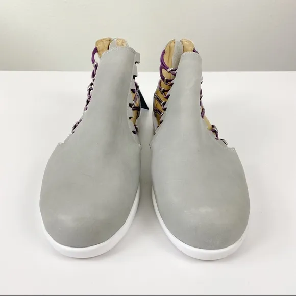 NWT Emu Australia Melina Dove Gray Leather Booties Size 41 US 10