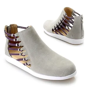 NWT Emu Australia Melina Dove Gray Leather Booties Size 41 US 10