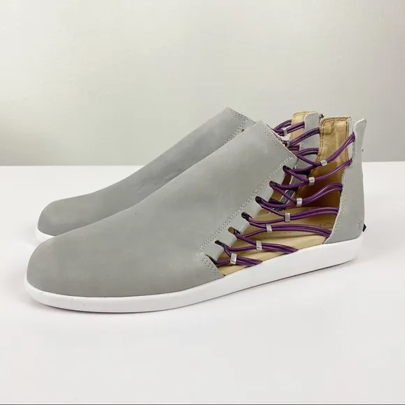 NWT Emu Australia Melina Dove Gray Leather Booties Size 41 US 10