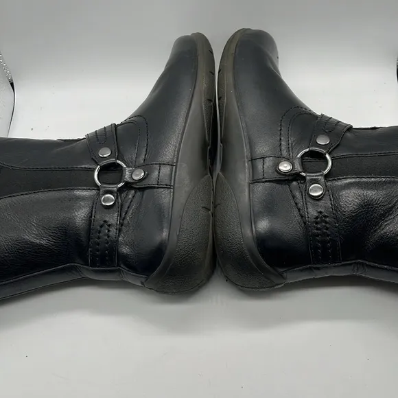 Obeo - Zoey Leather &amp; Sheepskin Black Women's Black warm Ankle Boots Sz 7