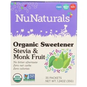 Organic Sweetener Stevia & Monk Fruit Packets