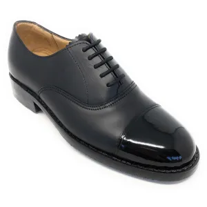 Oxford Shoe with Patent Toe Cap