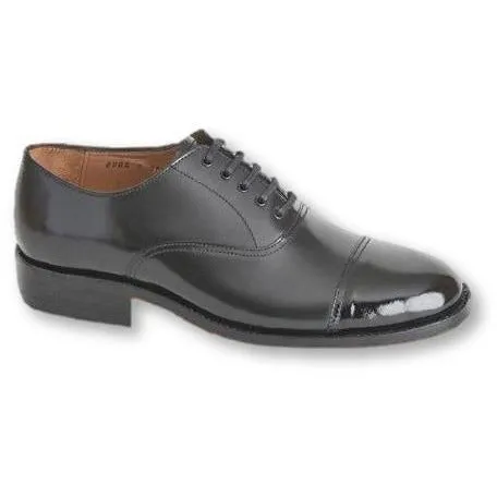 Oxford Shoe with Patent Toe Cap