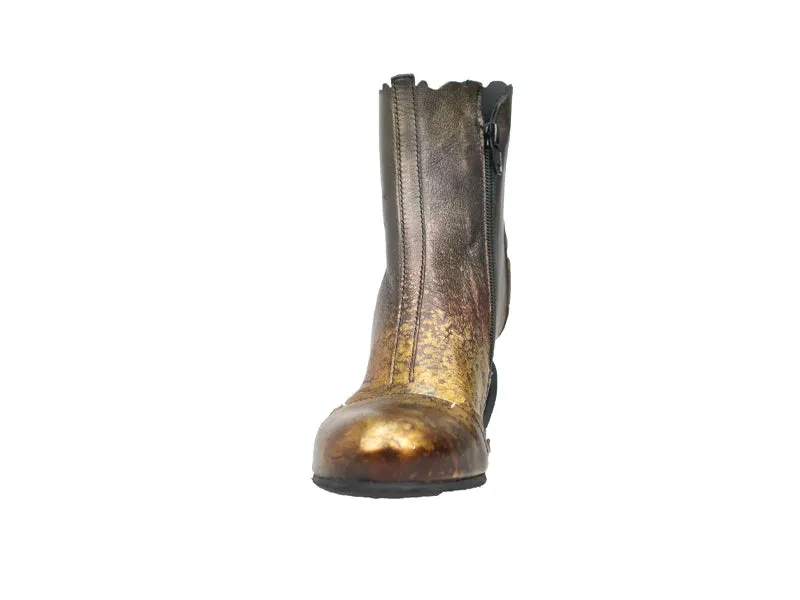 Papucei Women's Copper Leather Ankle Boots