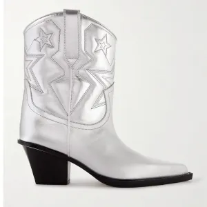 Paris Texas Gray Leather Women Ankle Boot