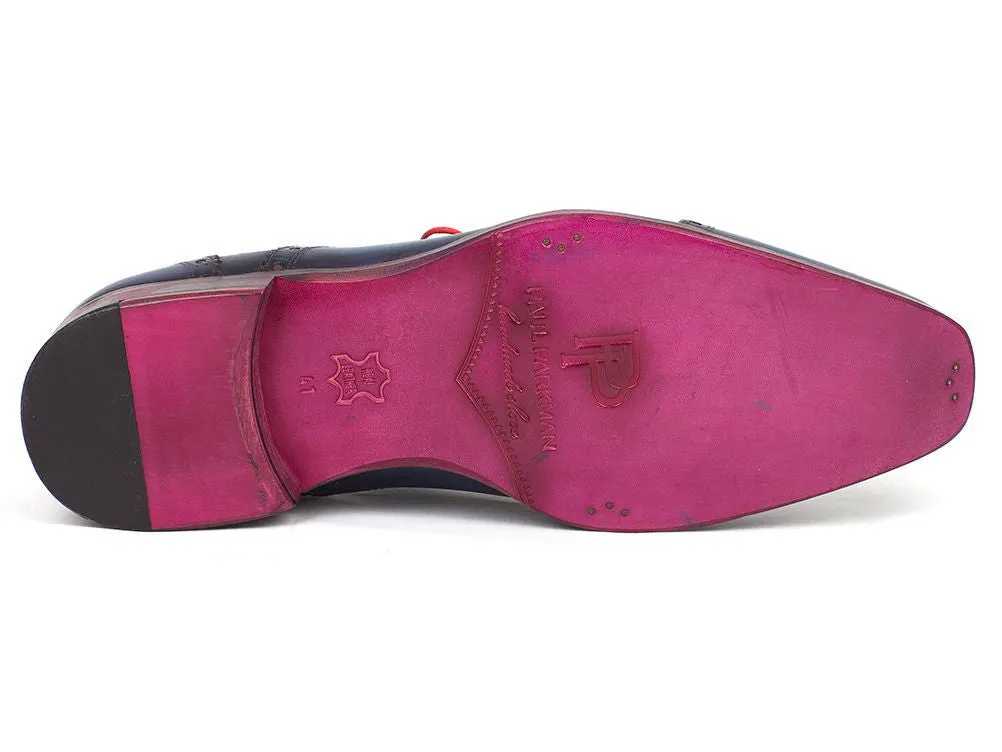 Paul Parkman Men's Captoe Oxfords in Blue & Parliament