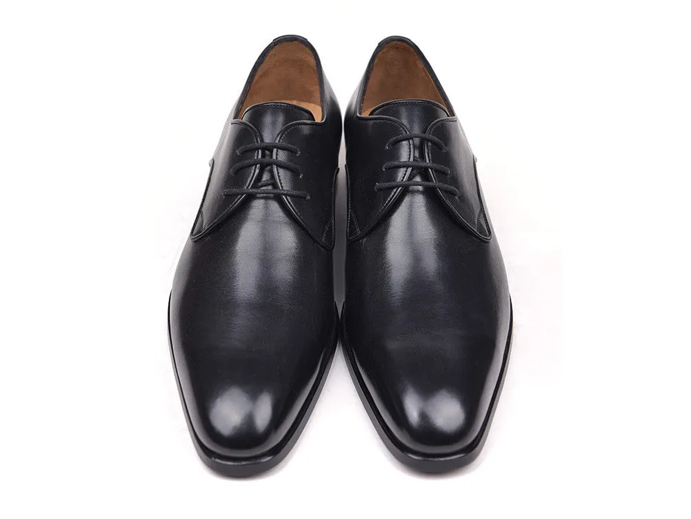 Paul Parkman Men's Leather Derby Shoes in Black