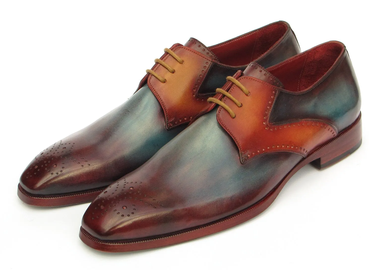 Paul Parkman Men's Medallion Toe Derby Shoes in Multiple Colors