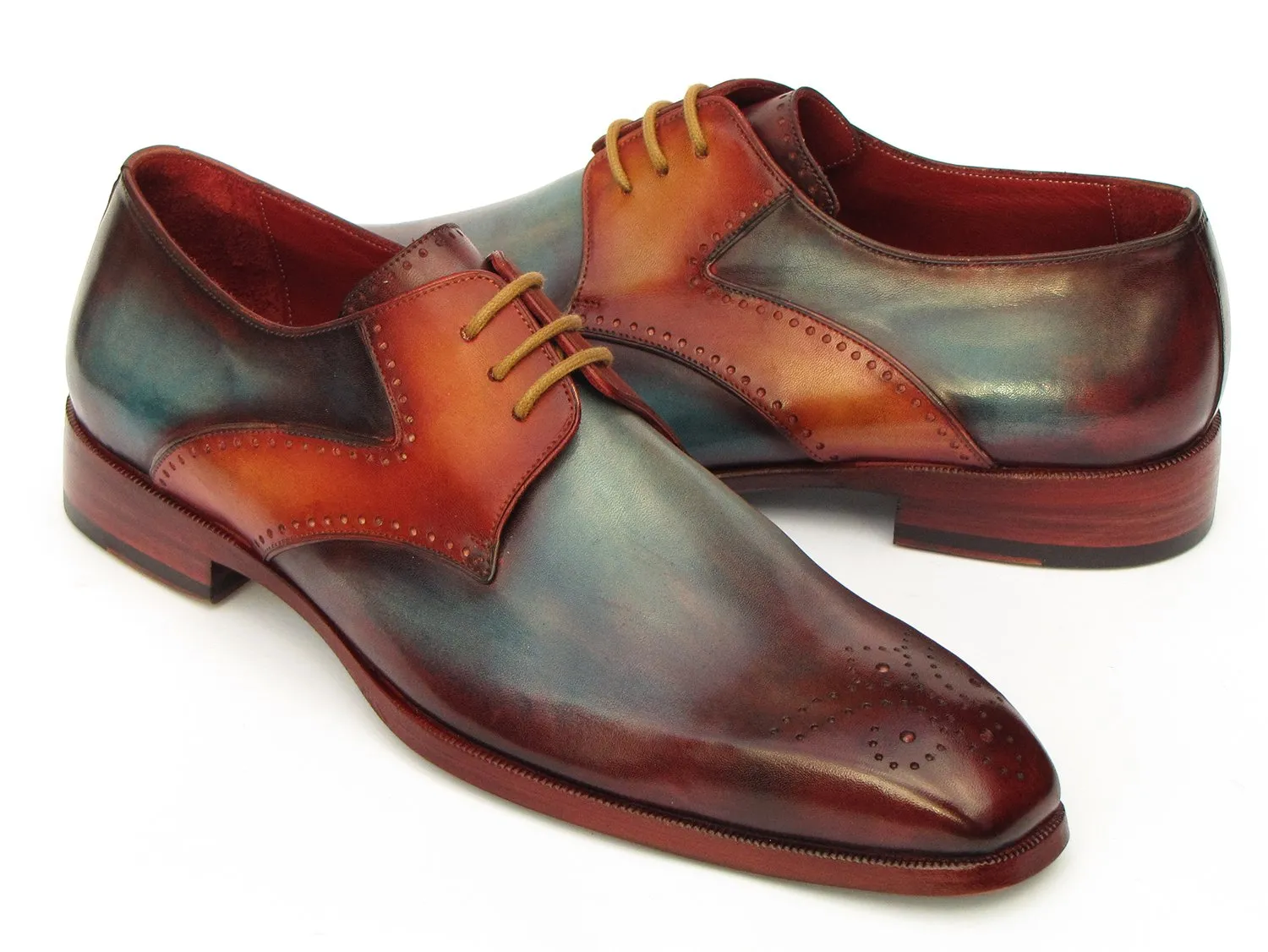 Paul Parkman Men's Medallion Toe Derby Shoes in Multiple Colors